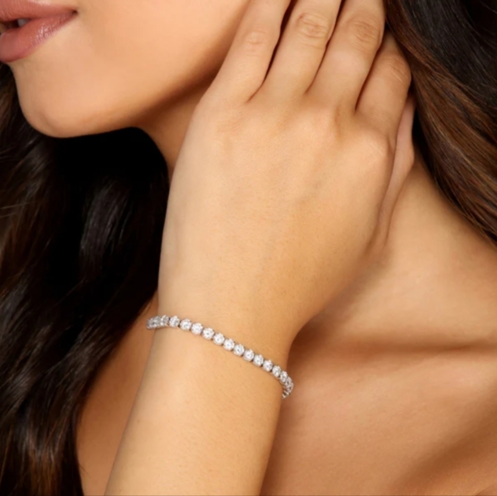 NEW Nicola Parisi Fine Silver Plated Cubic Zirconia Bracelet 💎